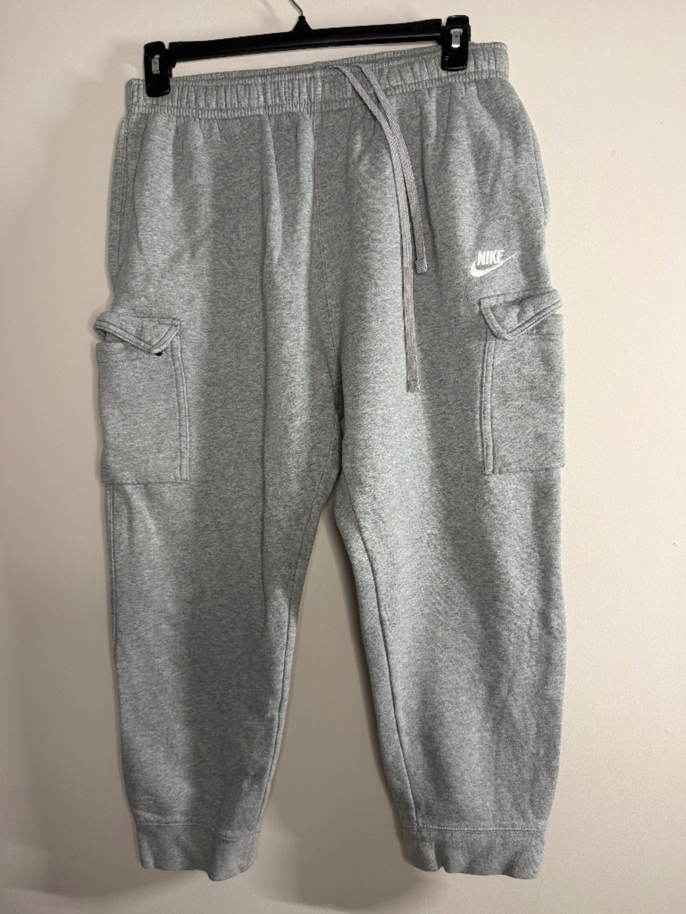 Nike Sportswear Gray Fleece Cargo Joggers | Men's Size XL